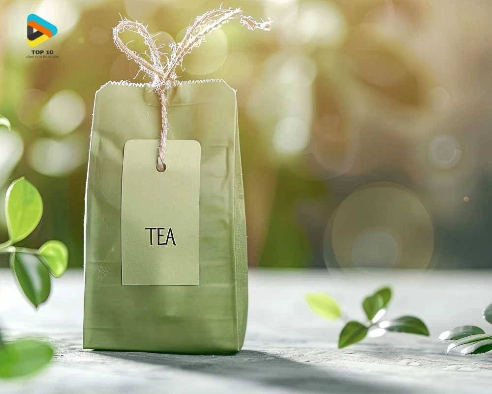 Túi giấy đựng trà có dây kraft