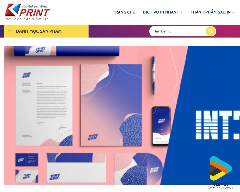 Website của công ty KPrint