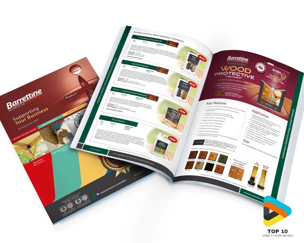 Mẫu catalogue của công ty In Ấn Bao Bì Thiên Thanh