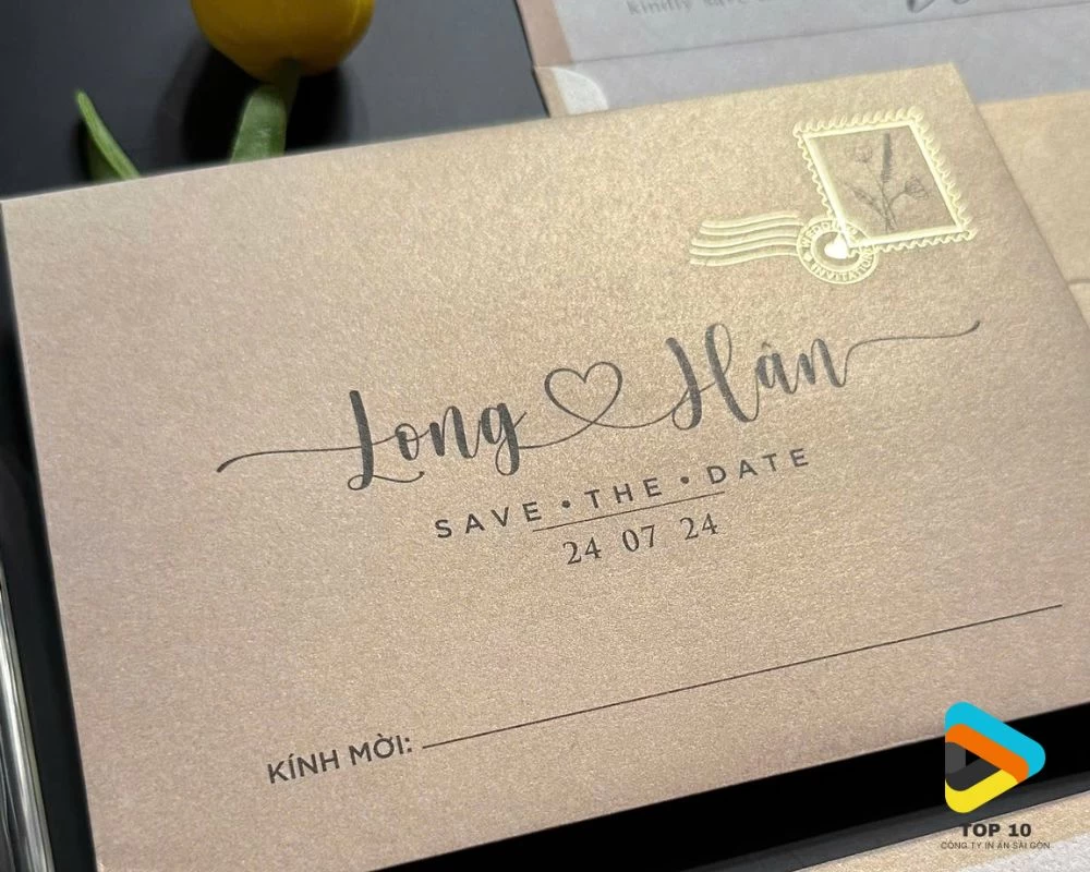 Giấy ánh kim in thiệp cưới