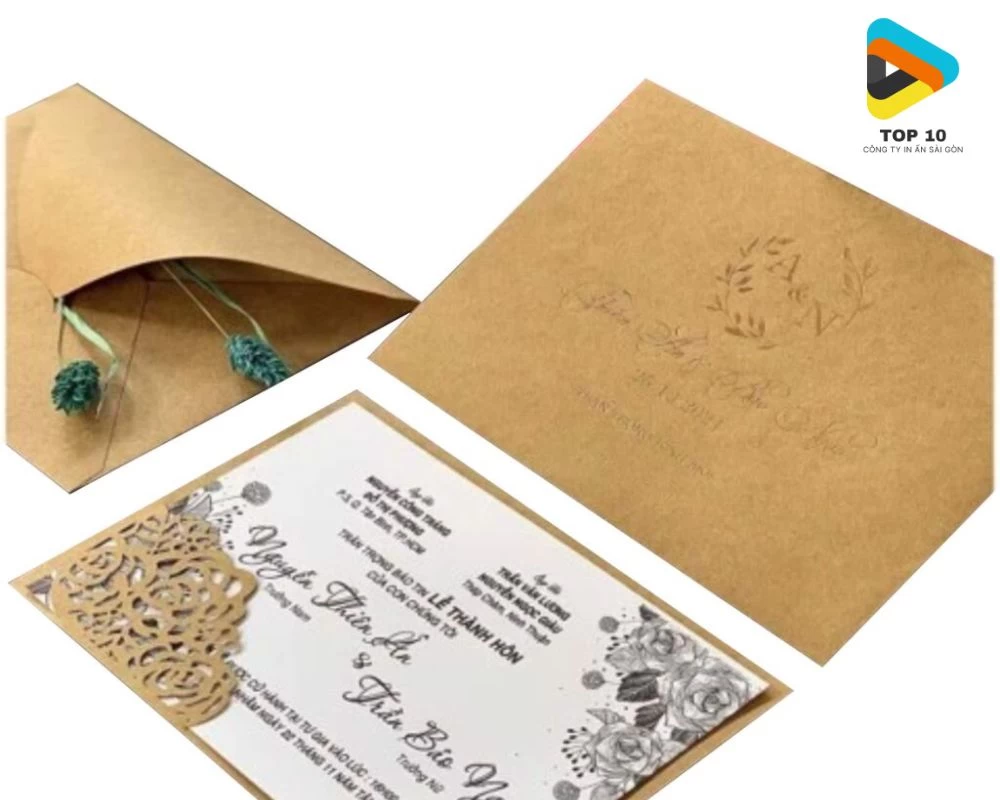 Giấy kraft in thiệp mời