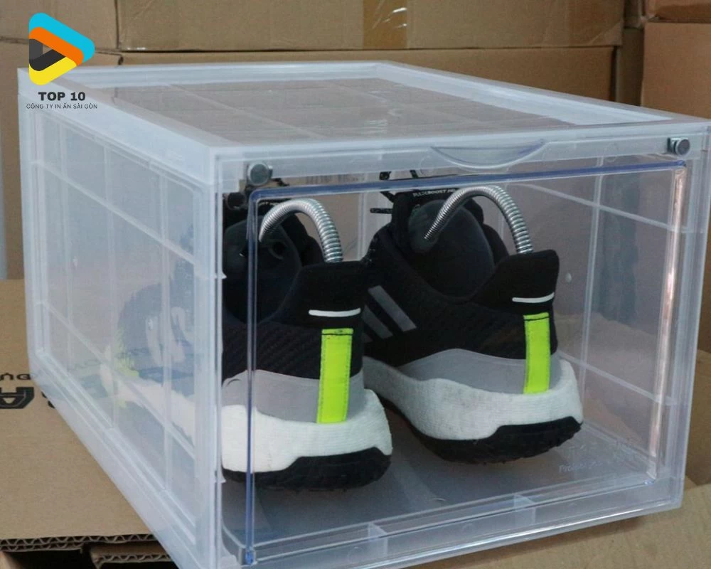 Mẫu hộp đựng giày nhựa trong suốt