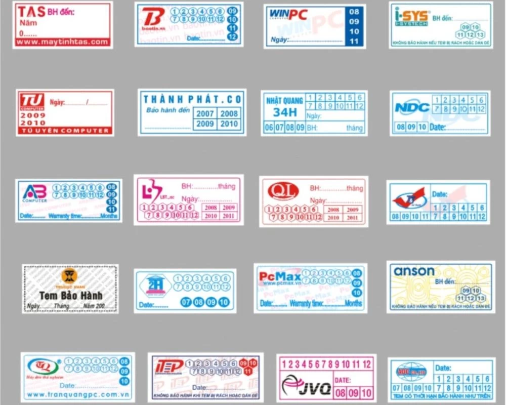 Tem nhãn decal vỡ