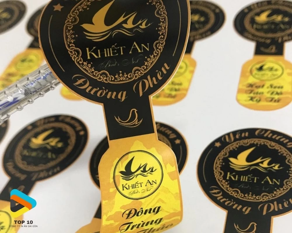 Tem nhãn giấy decal yến chưng