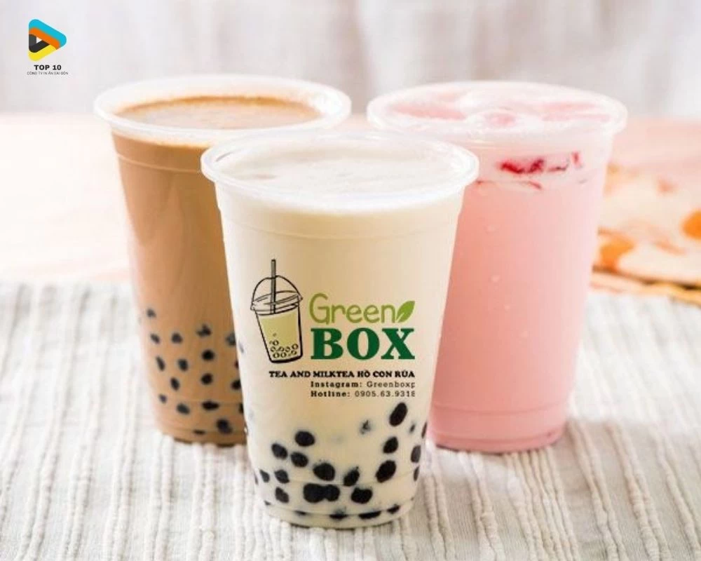 Tem nhãn trà sữa Green Box