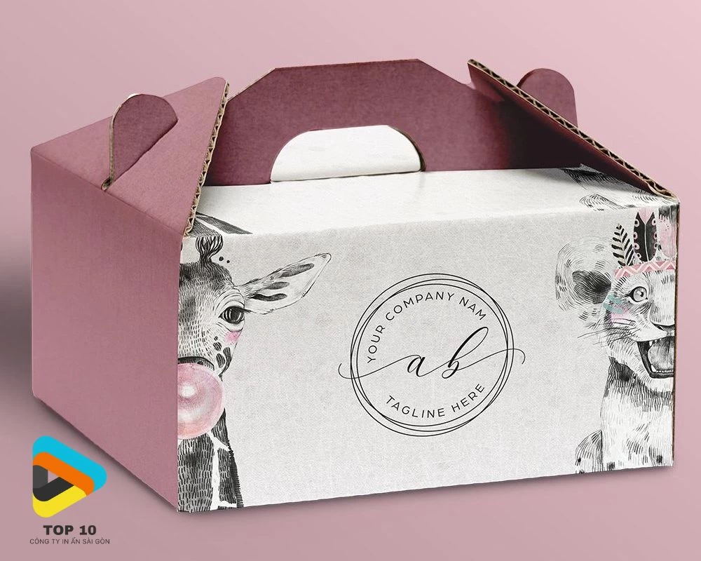 Mẫu hộp giấy đựng bánh kem