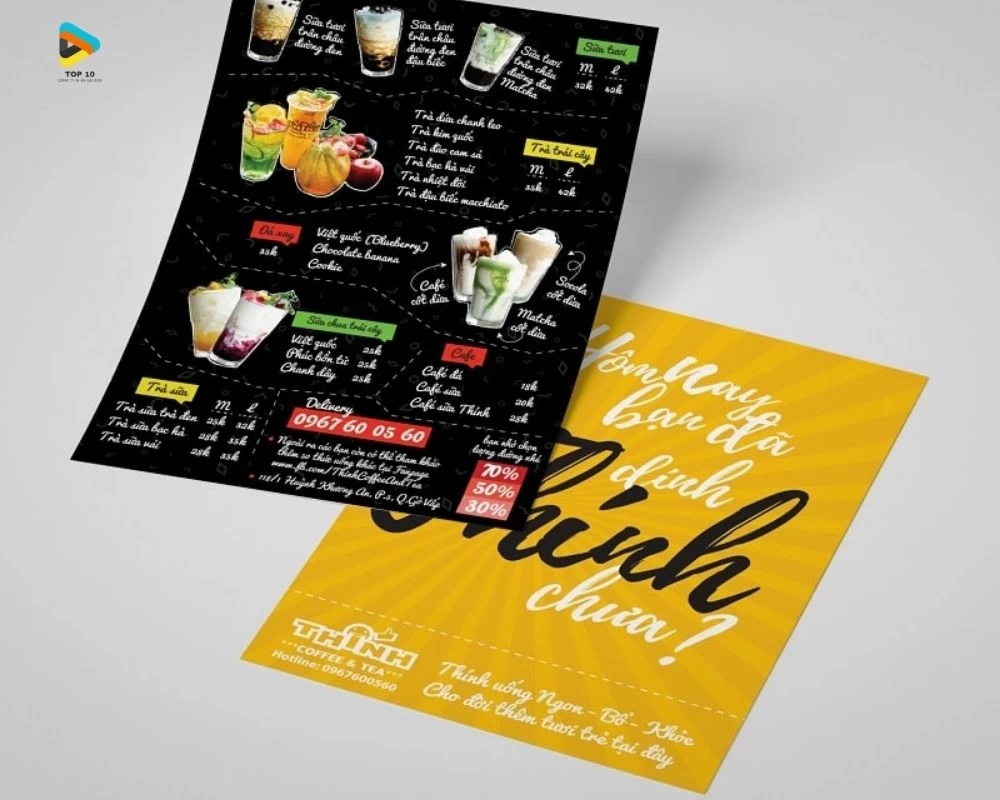 Mẫu tờ rơi khai trương quán cafe