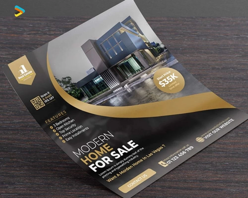 Mẫu tờ rơi bất động sản độc đáo, sang trọng