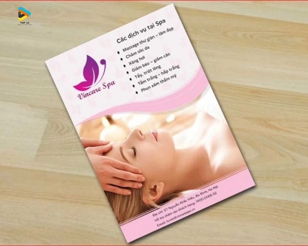 Tờ rơi gội dầu tại Spa