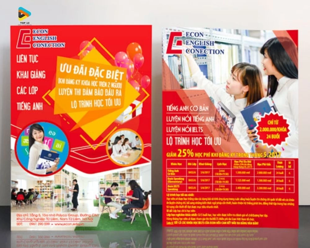 Tờ rơi quảng cáo tiếng Anh dành cho trẻ