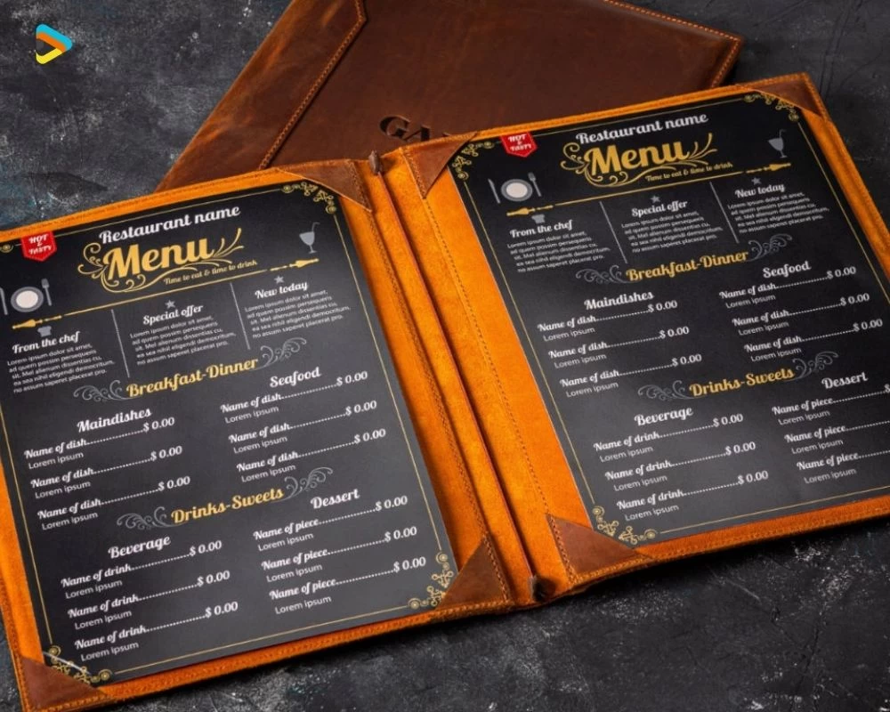 Menu cafe bìa cứng