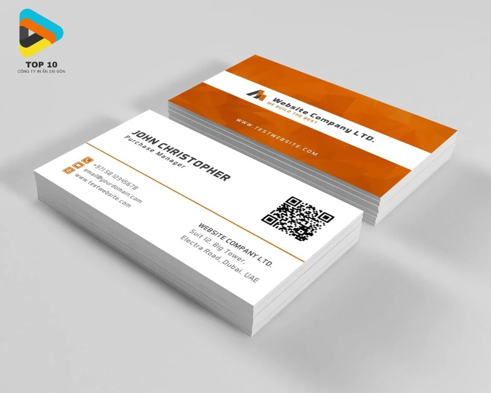 Card visit tích hợp QR Code