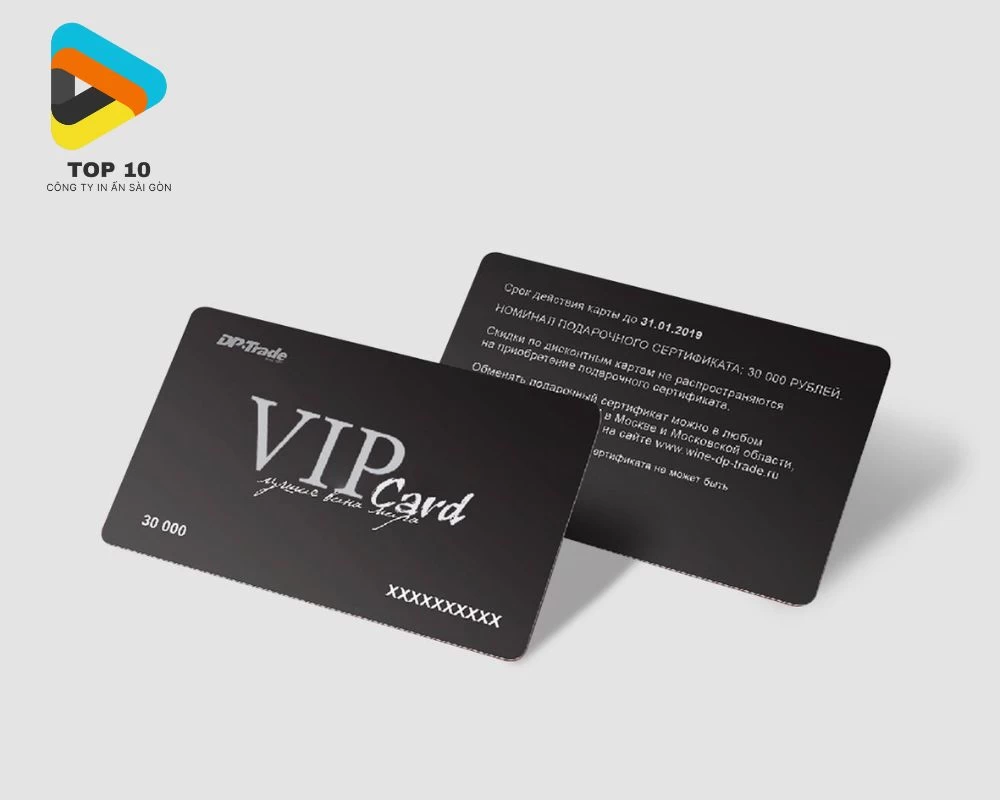Mẫu VIP card sản xuất bởi In Vĩnh Phát