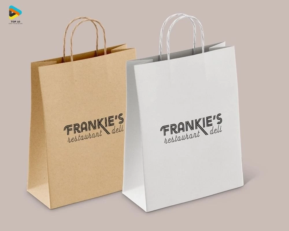 Mẫu túi giấy kraft hai màu