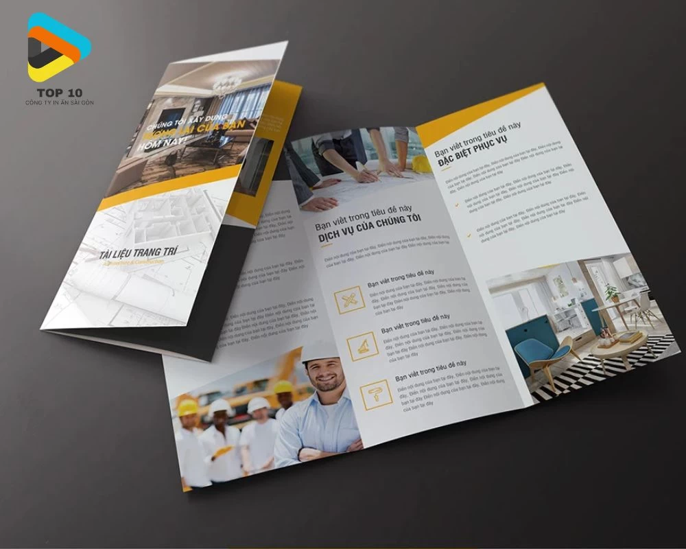 Mẫu thiết kế brochure nội thất cho công ty thiết kế thi công