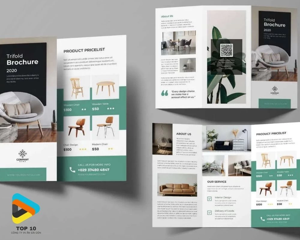 Mẫu brochure nội thất phong cách hiện đại