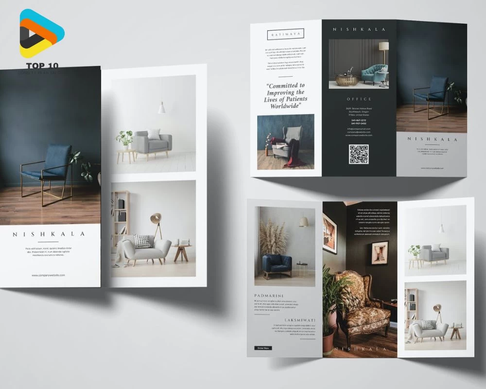 Mẫu brochure nội thất tối giản