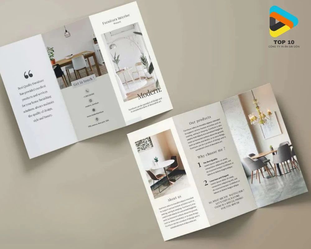 Mẫu thiết kế brochure nội thất chuyên nghiệp