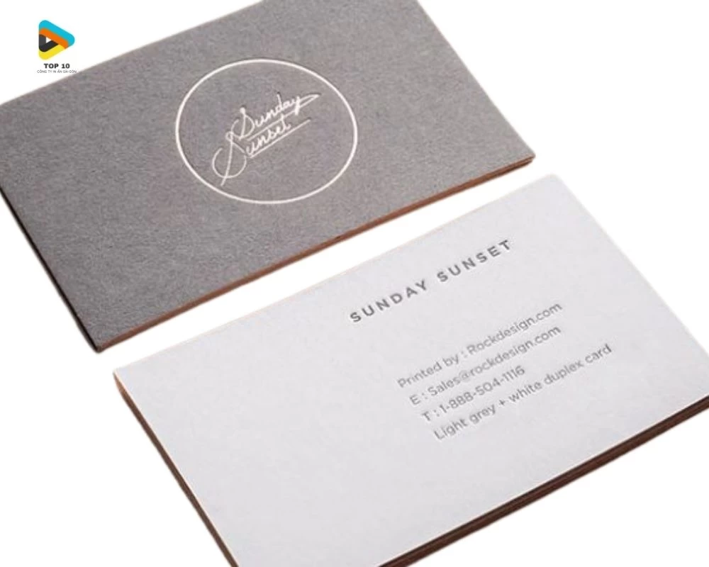 In name card tại công ty Cầu Vồng