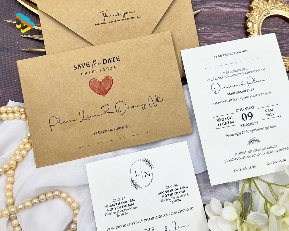 In thiệp cưới tại Quảng Cáo Hưng Phú