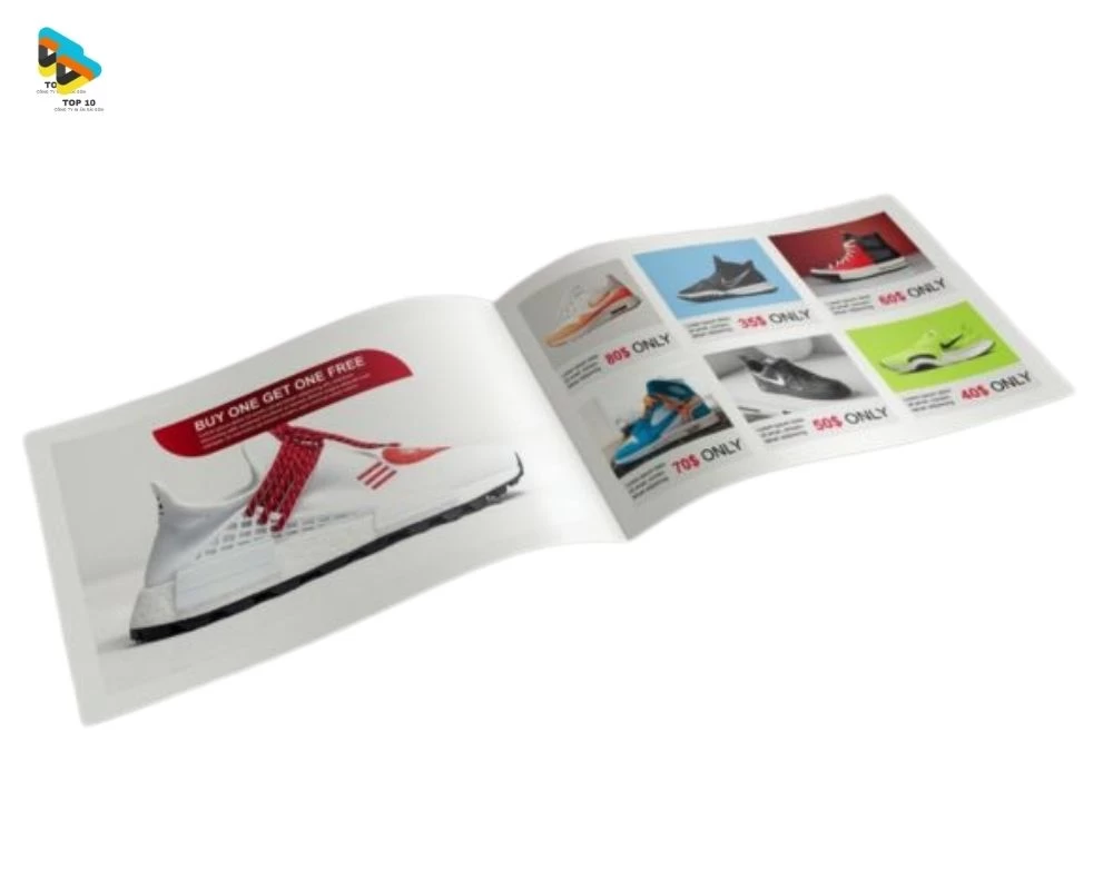 Mẫu catalogue giày nằm ngang