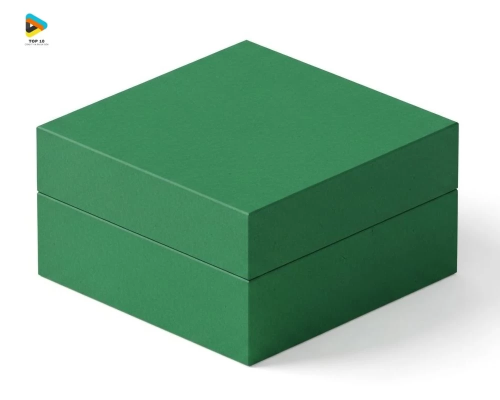 Mẫu hộp vuông màu xanh