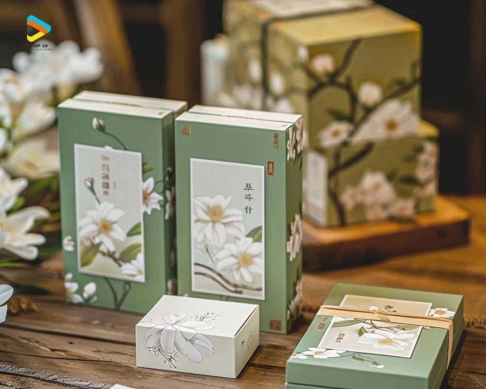 Hộp đựng trà có màu sắc đẹp mắt