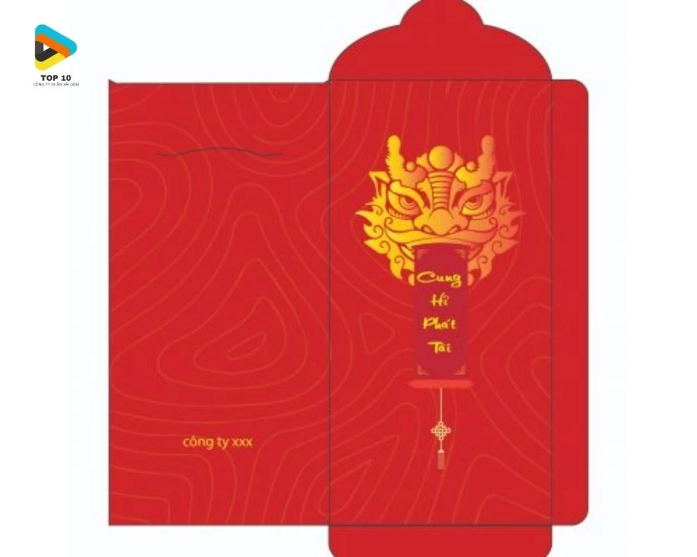 Mẫu bao lì xì đầu rồng