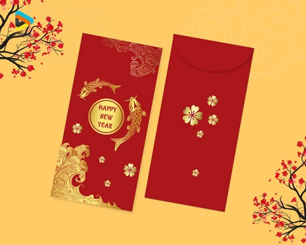 Mẫu bao lì xì hình con cá chép
