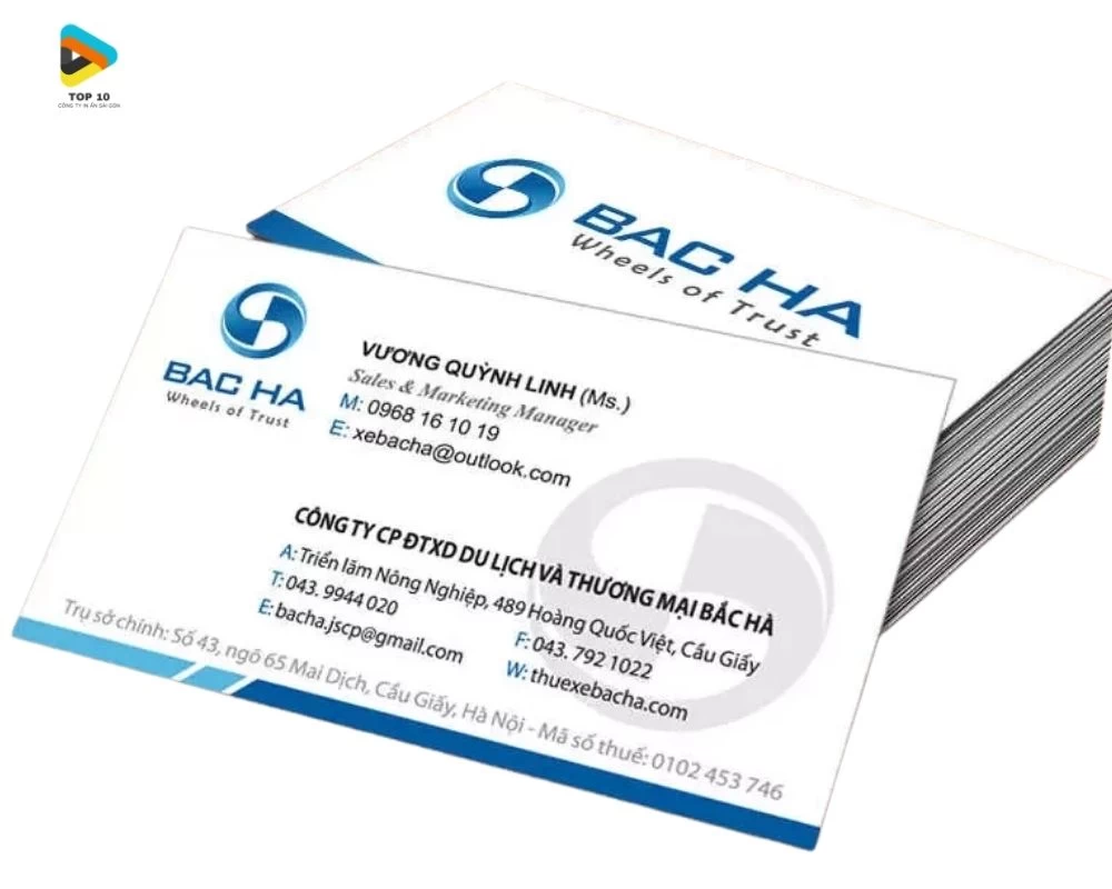 Mẫu name card taxi du lịch màu trắng