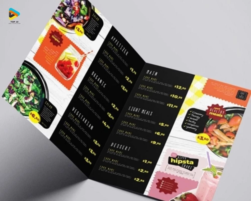 Dịch vụ in menu của In Bao Bì Sài Gòn