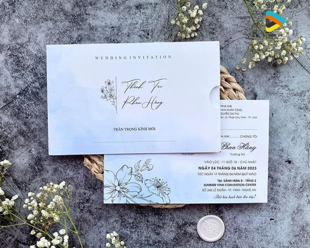 Dịch vụ in thiệp cưới tại Xưởng in thiệp cưới Gia Huy