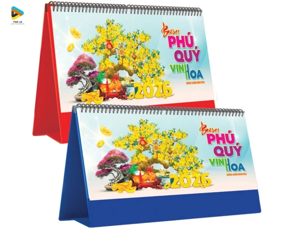 Lịch để bàn chữ A đẹp, ý nghĩa