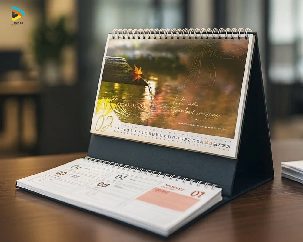 Lịch để bàn có hình ảnh phong cảnh