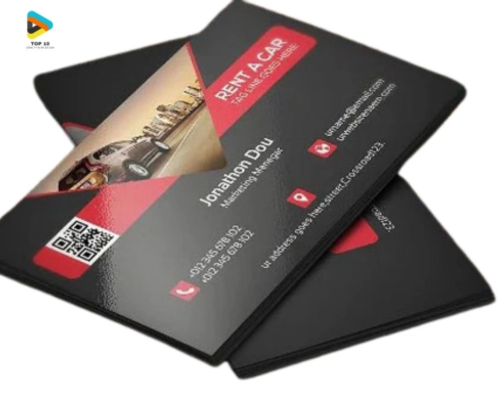 Card visit taxi tông đen huyền bí