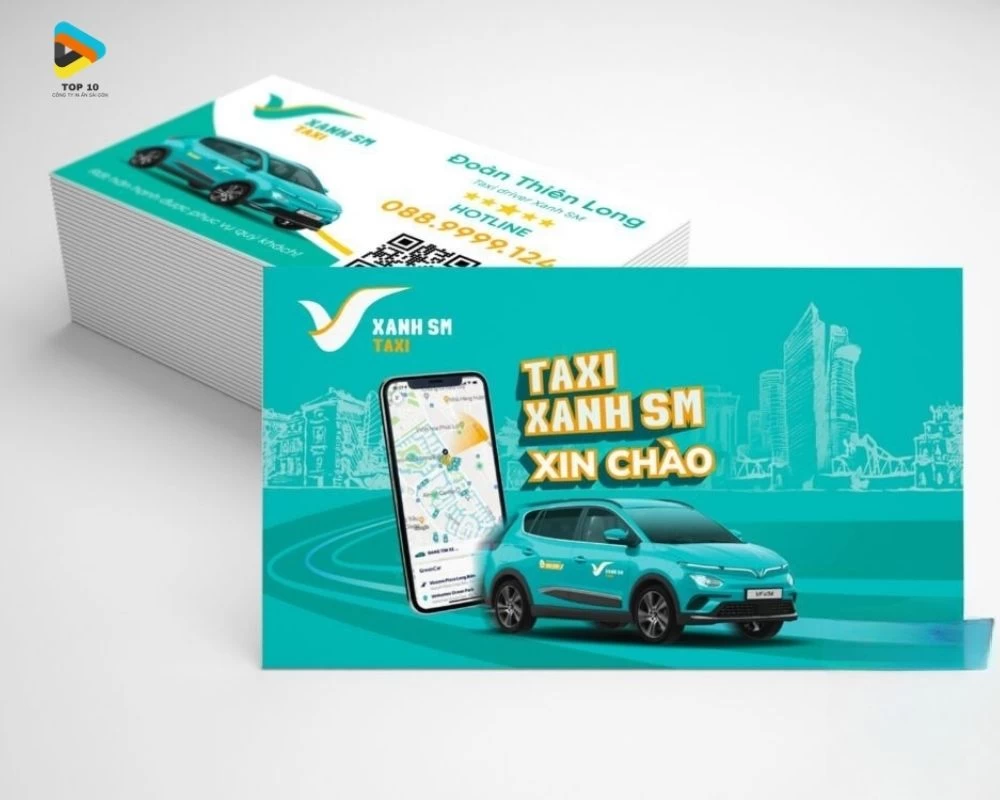 Card visit taxi xanh SM