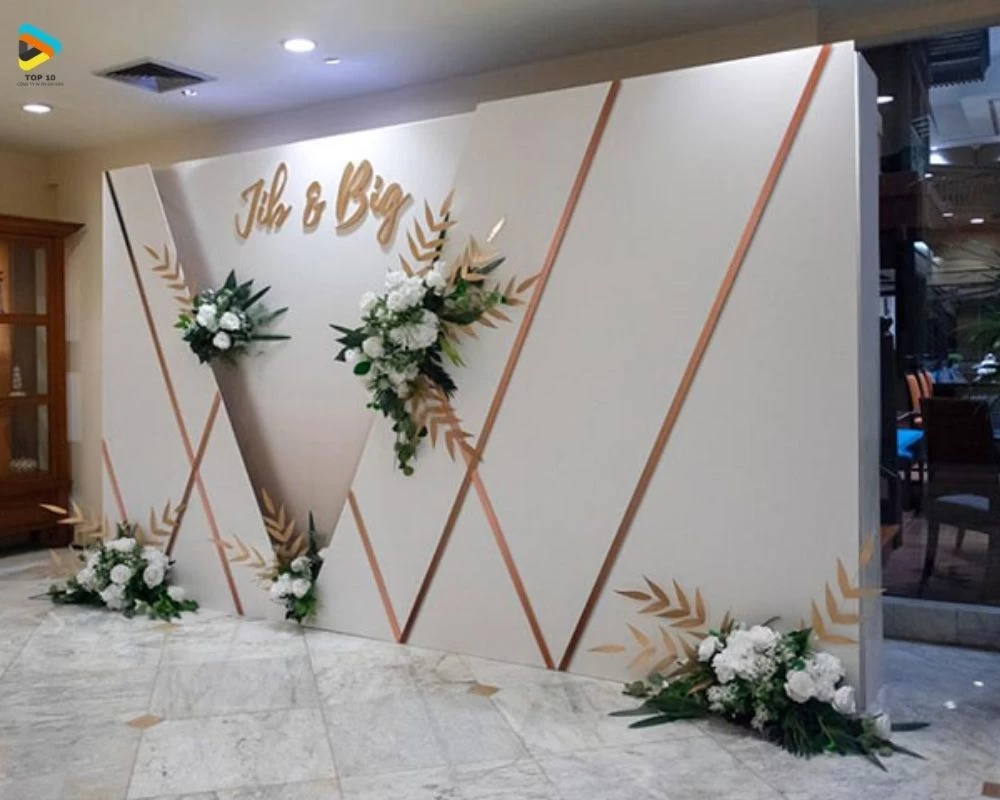 Bakcdrop đám cưới đơn giản, đẹp