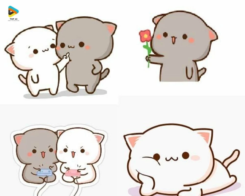 Những sticker mèo dễ thương