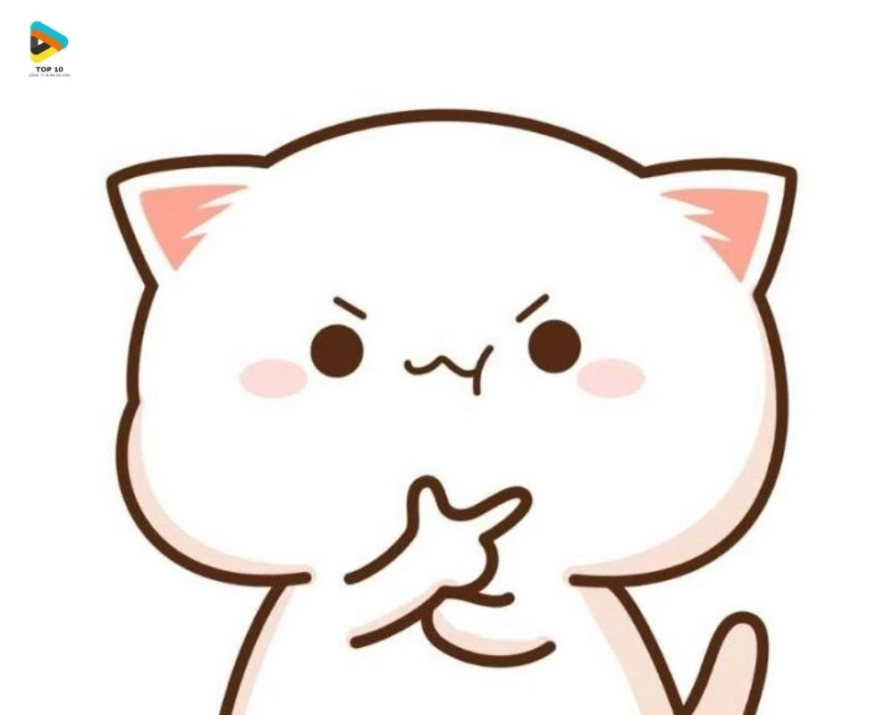Sticker mèo suy tư