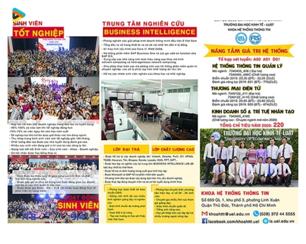 Mẫu brochure tuyển sinh cho trường THPT