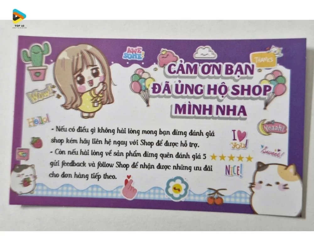 Card cảm ơn khách hàng