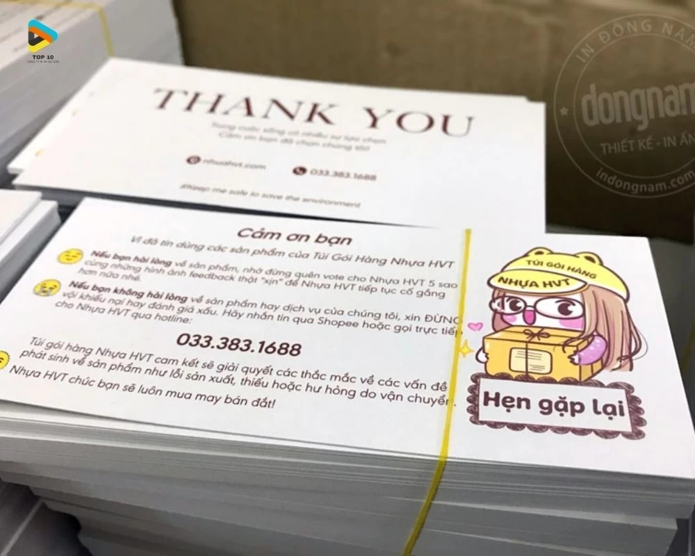 Mẫu card cảm ơn có hình chibi