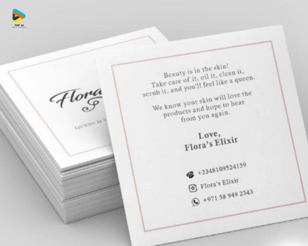 Mẫu card cảm ơn đơn giản,