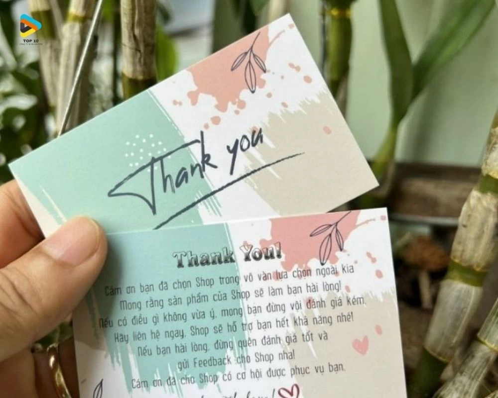 Card cảm ơn khách hàng đa màu 