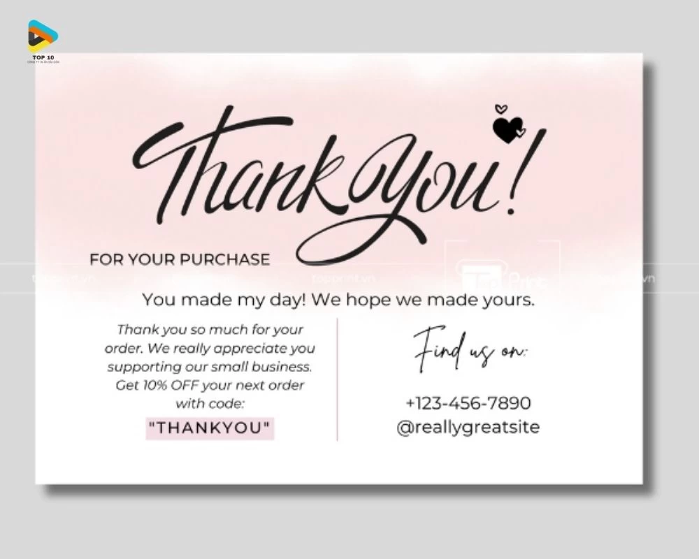 Card thank you