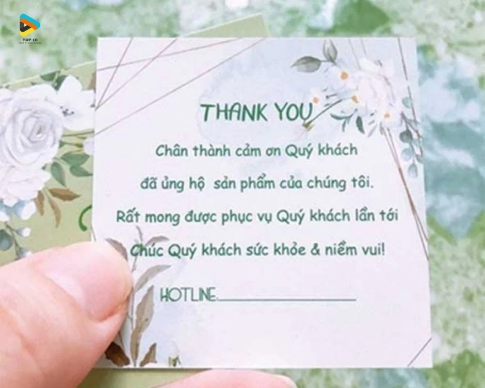 Card cảm ơn khách hàng có thiết kế dộc đáo