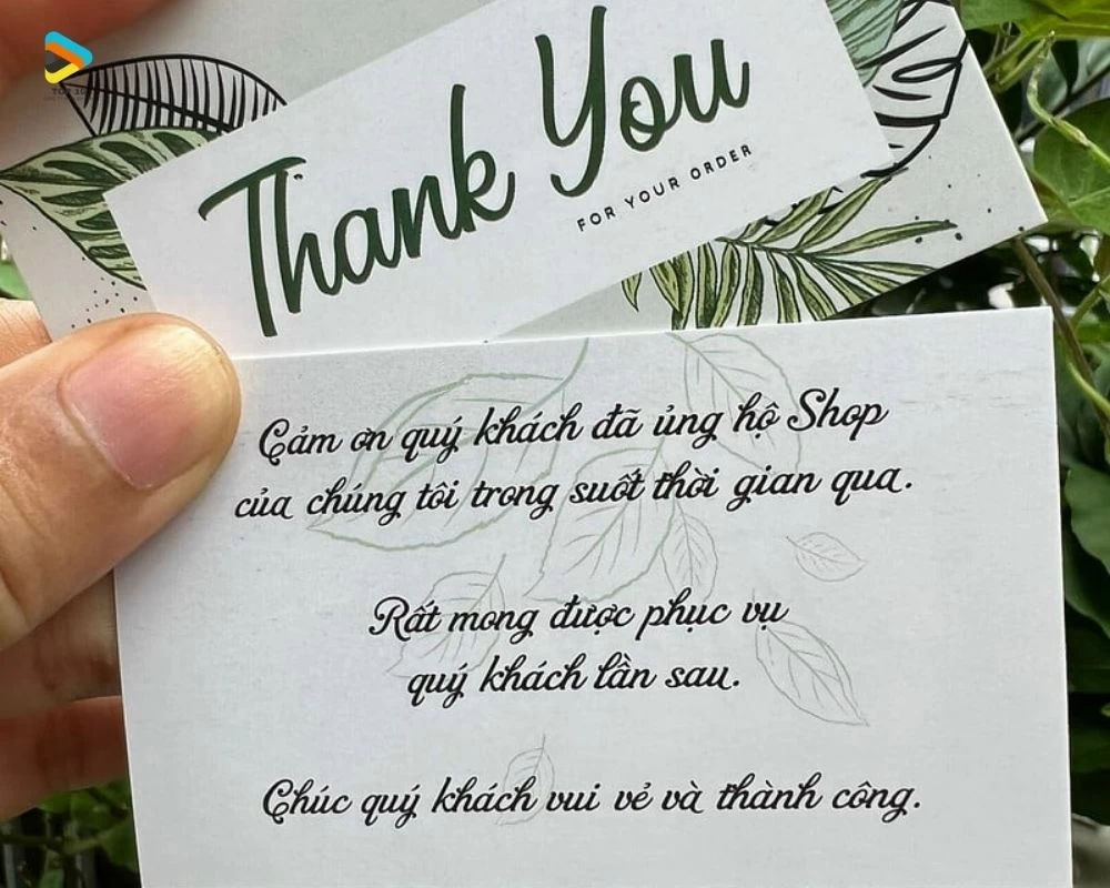 Card cảm ơn khách hàng đẹp, ấn tượng
