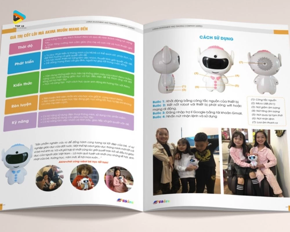 Mẫu catalogue cho trường tiểu học