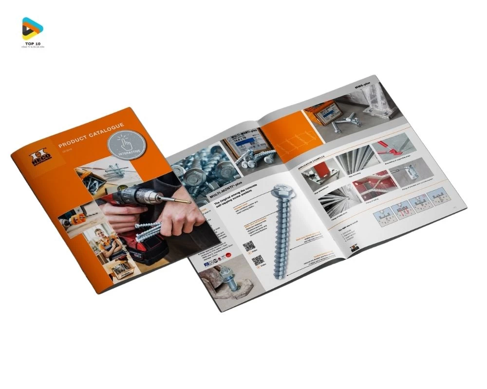 Catalogue có bố cục sáng tạo