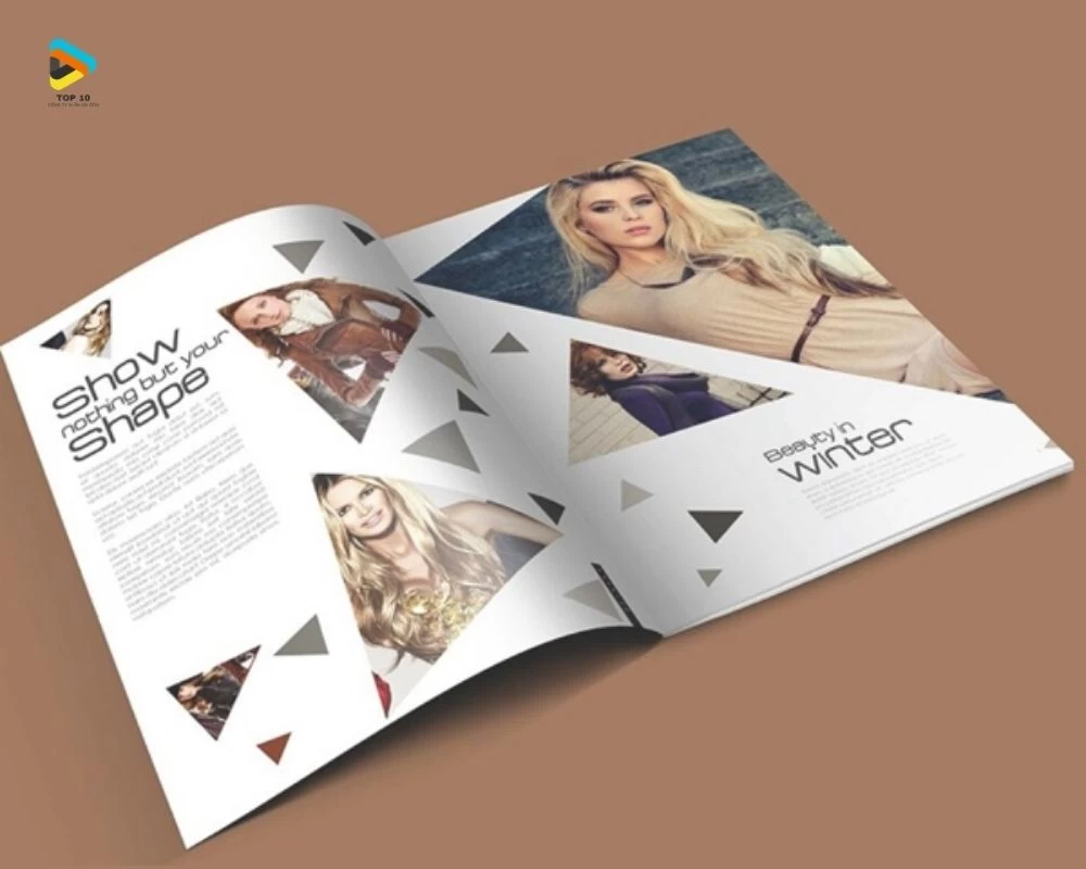 Catalogue thời trang có bố cục bắt mắt